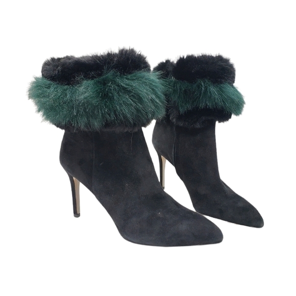 NWOT SAM EDELMAN Oleana suede booties with faux fur - Picture 3 of 8